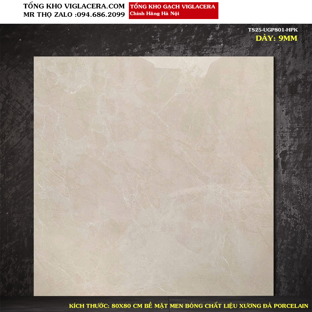 Gạch lát nền VIGLACERA 80X80 TS25-UGP801